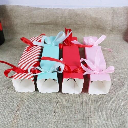 Hot selling Birthday Party Favors Sweet Box Colorful Wedding Favour Box 10pcs Event Party Supplies