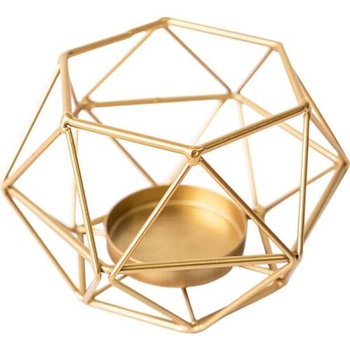 Creative Iron Geometric Candle Holder Ornaments Aroma Candle Holders Bedroom Living Room Home Decorations
