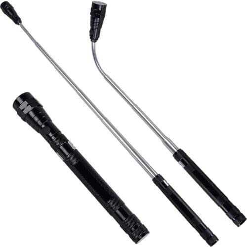 Magnet 3xLED Magnetic Pickup tool, Telescoping Flexible Extensible Led Flashlights,Perfect Mechianic pick-up tools gifts for men