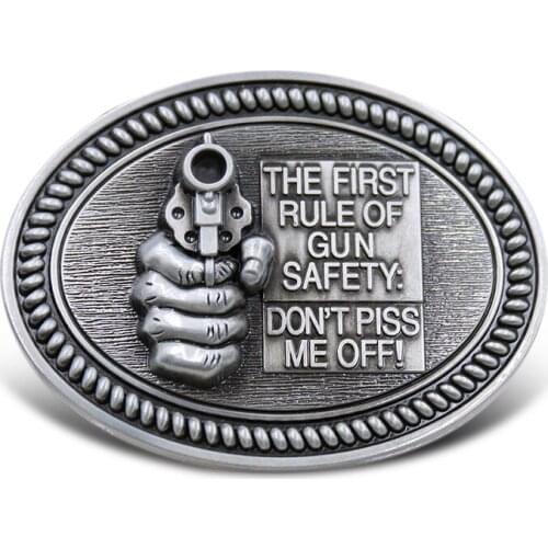 Fashion desert eagle Safety Gun Belt Buckles Metal Men Women Browning West Buckles Silver Metal Cowboy Belt Head