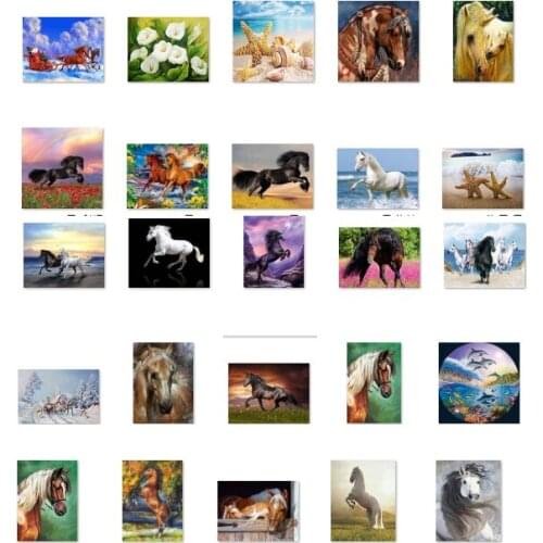 Horse Mother and Child Cat cross stitch kit people 18ct 14ct 11ct count canvas stitches embroidery DIY handmade needlework