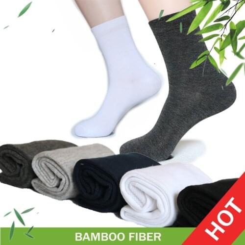 Business Soft Breathable White Black Crew Socks Summer Bamboo Socks Lot Gift For Men Summer Socken Compression Sock Wholesale