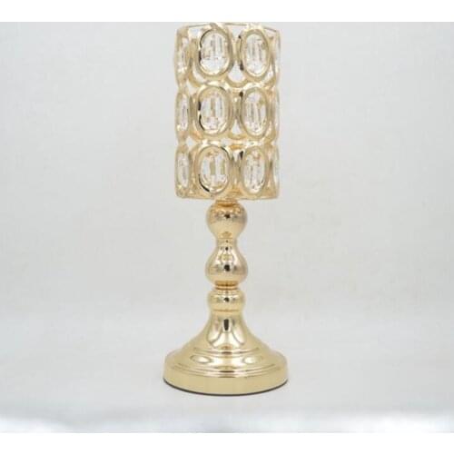 New peculiar metal golden candle holder with crystals wedding candelabra centerpiece home decoration candlesticks l set = 3 pcs