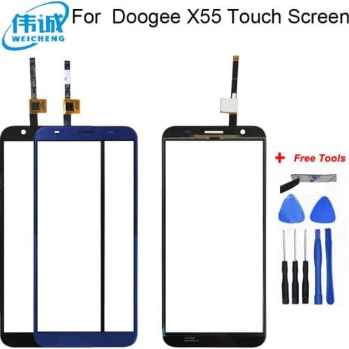 5.5 inch For DOOGEE X55 Sensor Touch Screen Glass 100% Guarantee Original Digitizer Glass Panel Touch Replacement For DOOGEE X55