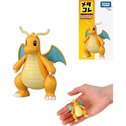 TAKARA TOMY Pokemon Anime Figures Alloy Dolls Dragonite Joints Movable Action Figure Collections Hand-Made Toys Kids Gifts