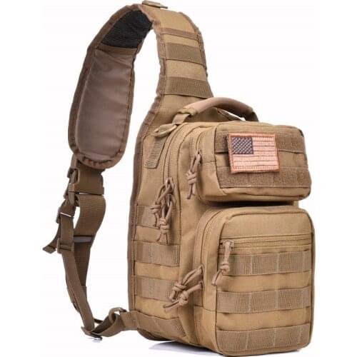 REEBOW TACTICAL Rover Shoulder Sling Bag Pack Military Backpack Molle Assault Range Bag Everyday Carry Diaper Day Pack Small