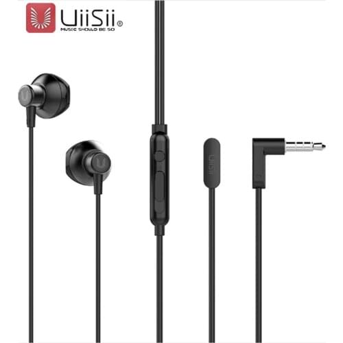 UiiSii Half In-ear Headset Metal Bass Music Earphone Wired Headphones with Mic for iphone Xiaomi PC MP3