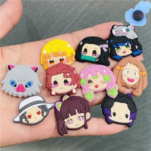 Hot Sales 1pcs Cartoon Girls Character PVC Shoes Accessories Garden Shoe Decorations For Kids Bracelet Croc Jibz Charm