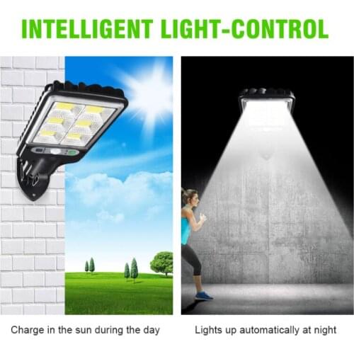 New Solar Outdoor LED Garden Wall Light Human Body Induction Garden Terrace Garage Door Waterproof Safety Street Light