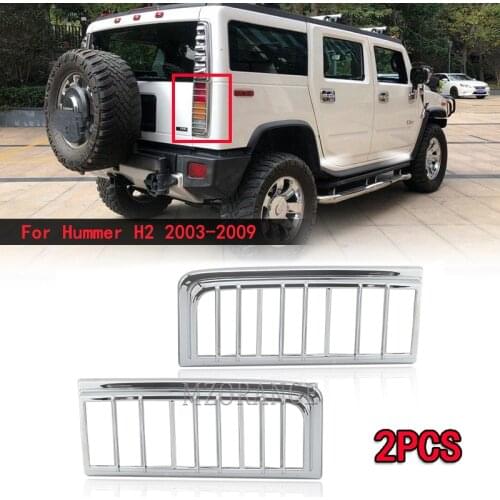 Car Taillight Decorative Frame Modification Accessories For Hummer H2 2003 2004 2005 2006 2007 2008 2009 ABS Light Protector