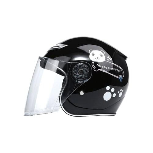 Winter motorcycle children helmet children half helmet children cartoon safety hat boys and girls warm cap electric bike helmet