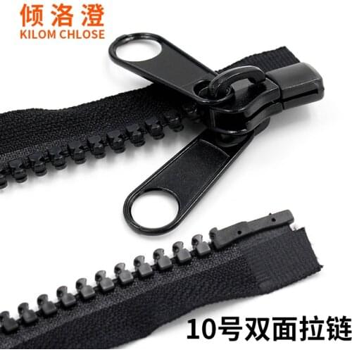 2pcs/lot Long Oversize 10# Open End Resin Zipper Fastener for Tent Sleeping Bag Mosquito Net Large Zippers Accessories
