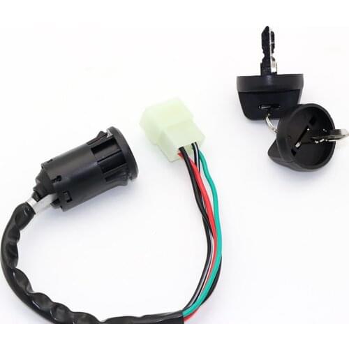 4 Wire Ignition Key Barrel Switch For ATV TAOTAO Pit Dirt Bike Buggy 50-125cc