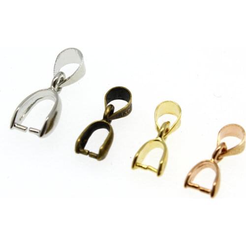 50pcs Jewelry Findings Pinch Bails Claw Pendant Bail Necklace Pendant Connectors Charm Making Clasps Clips