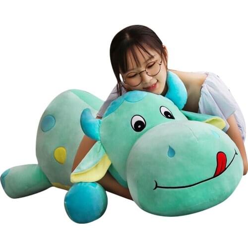 50cm Cute Cartoon Stuffed Cow Toys Big Stuffed Animal Pillow Plush Pillows PP Cotton Birthday Gifts Soft Stuffed Animals Toys