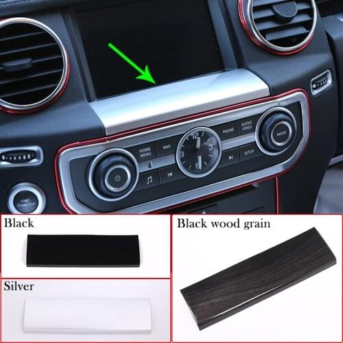 Car Navigation GPS Screen Below Panel Decorative Cover Trim ABS Chrome For Land Rover Discovery 4 Interior Sticker Accessories