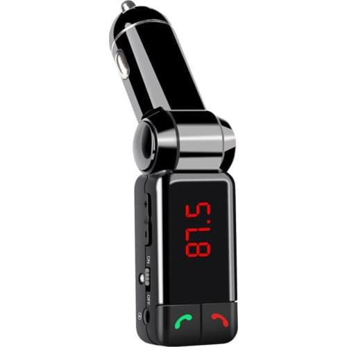 VODOOL BC06B FM Transmitter for Car Wireless Hands Free Call MP3 Player Dual USB Charger Adjustable FM Radio Adapter