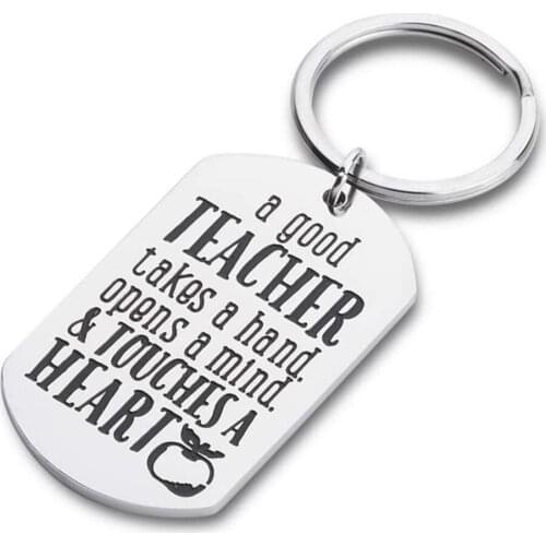 Keychain Birthday Graduation Christmas Thank You Gift for Teacher Gift A Good Teacher End of Year Retirement Gift