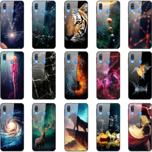 Phone Case For Samsung A40 Case 2019 Silicone Back Cover For Samsung Galaxy A40 A405 A405F Tempered Glass Case Cover Shell Coque