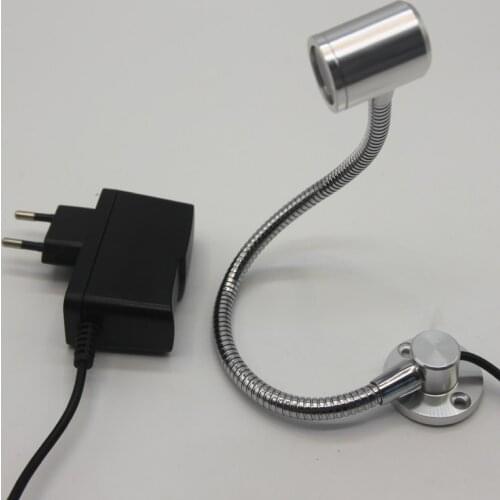 1W Flexible Pipe Led Bedside Wall Light Indoor With Plug AC85-265V