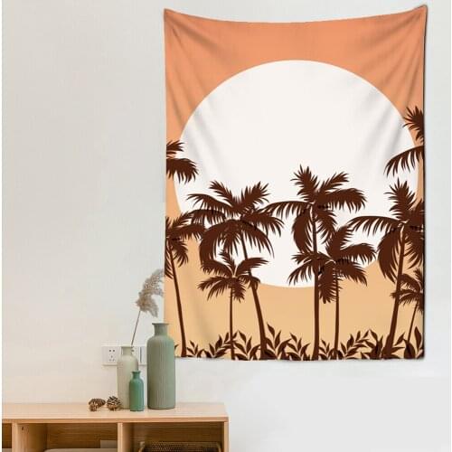 Mountains Wall Hangings Psychedelic Decor Tapestry Forest Mountains Art Handmade Digital Painting Landscape Wall Cloth