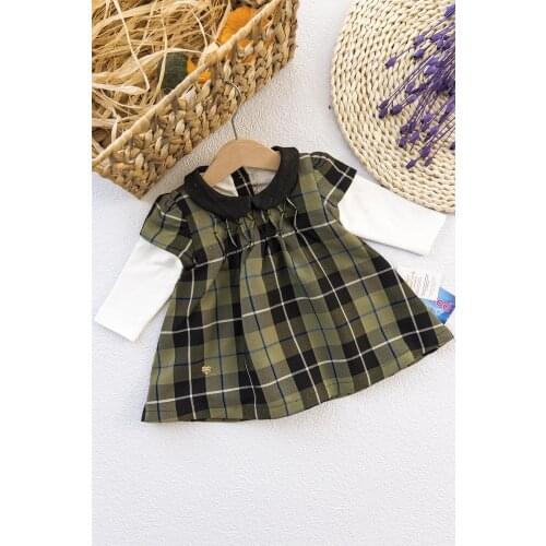 Plaid Patterned Baby Girl Dress