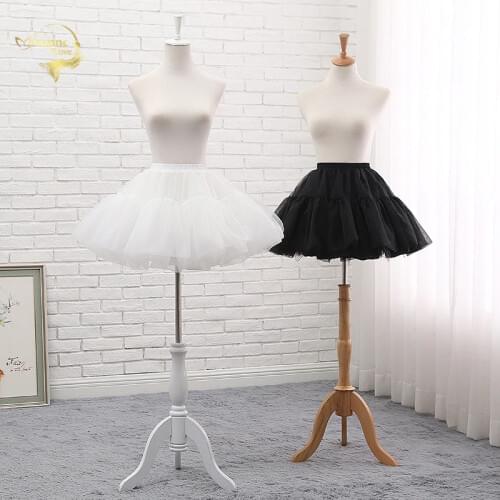 Cosplay Party Short Dresses Petticoat Girls Lolita Petticoat Ballet Tutu Skirt Rockabilly Crinoline Womens Organza Puffy Skirt