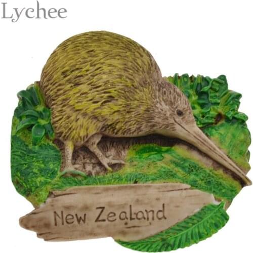 Lychee Life Creative 3D New Zealand Fridge Magnets Bird Resin Refrigerator Magnetic Stickers Tourist Souvenirs Home Decoration