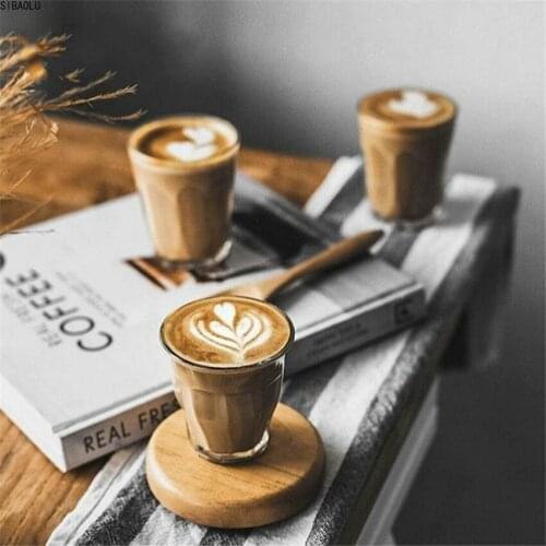 Creative Coffee Glass Beer or Juice Mug Milk Drink Cup Red Wine Glass Flat White Bar Accessories Coffee Shop Tools Decoration