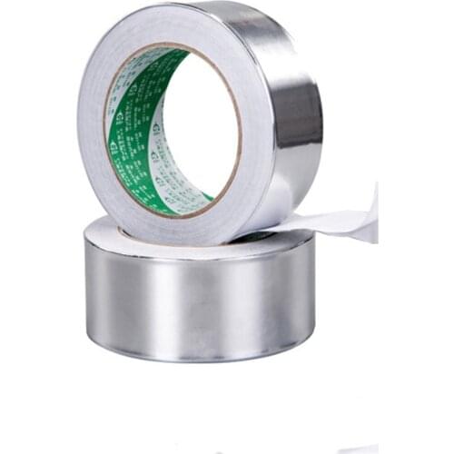 1 Roll Thick aluminum foil tape Sliver Color Fit for water pipe sealing waterproof tape trapping tape repair DIY tin foil tape