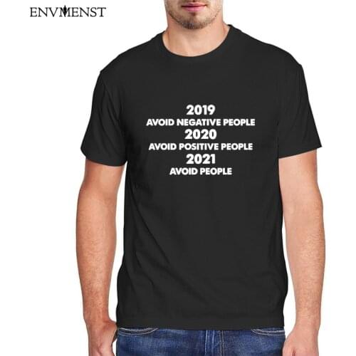 Avoid Negative People Letter Graphic T Shirt Men Clothing Cotton T-Shirt 2021 Avoid People Graphic Tees Harajuku Mens Streetwear