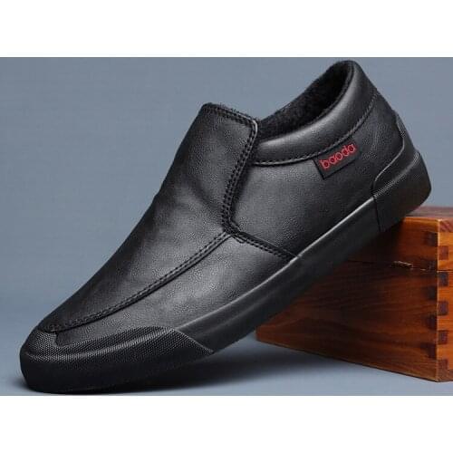 2020 Men Boots Winter with Fur Super Warm Snow Boots Men Winter Work Casual Shoes Sneakers Low Top Rubber Ankle Boots