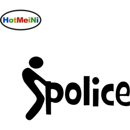 HotMeiNi 13.5*8cm Creative Police Funny Personality Sticker Car Styling Body for Car Stickers and Decals Motorcycle Laptop Decor