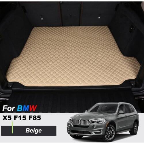 The Trunk Floor Leather Liner Car Trunk Mat Cargo Compartment Floor Carpet for BMW X5 F15 F85 2014-2018