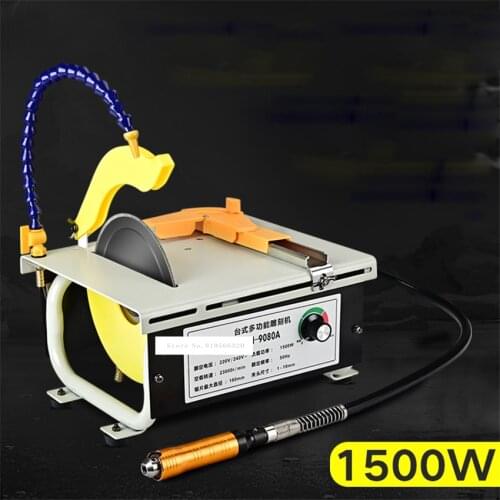 SH-9080A Desktop Table Saw Polishing Machine Woodworking Cutting Machine Jade Carving Machine Bench Mill 220V 1500W 0-23000r/min