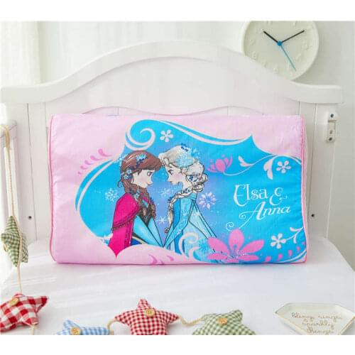 Girl and boy disney princess memory pillow cotton printed case childrens pillowcover with latex filler healthcare home textile