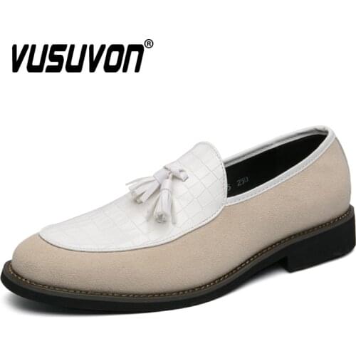 New Spring Men Leather Shoes Tassel Classic Designer Comfortable Breathable White Oxford Shoes Formal Loafers Men Plus Size 47