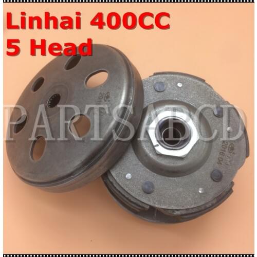 PARTSABCD 177MM 16T Clutch Assembly Linhai 400CC ATV Parts With 5 Head More Stable