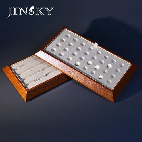 Jewelry tray jewelry display tray solid wood diamond loose diamond creative storage tray shop with jewelry to see the pallet