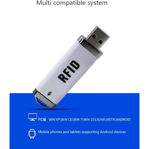 Portable Card Reader MINI USB RFID IC ID Card Reader 13.56MHz Card Reader Play and Plug Non Driver For