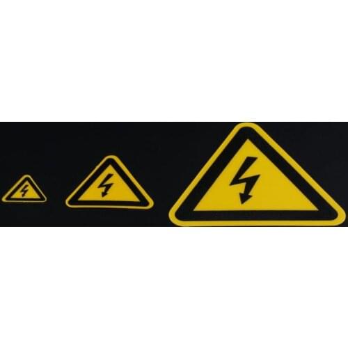 T3EE Warning Sticker Adhesive Labels Electrical Shock Hazard Danger Notice Safety 25mm 50mm 100cm PVC Waterproof