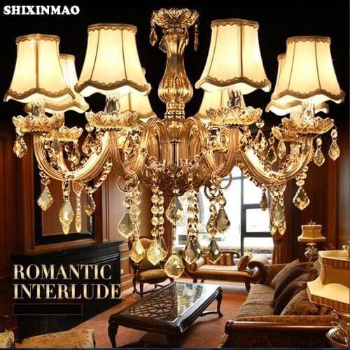 Factory direct Luxury European style living room crystal chandeliers living room decoration diningroom/bedroom/livingroom lights