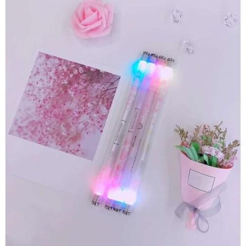 1pcs Creative Flash Spinning Pen Rotating Gaming Gel Pens with Light Black Ink for Student Gift Toy School Suppy Stationery