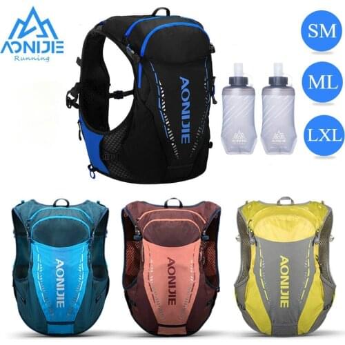 SM ML LXL AONIJIE C9103 Black Ultra Vest 10L Hydration Backpack Pack Bag Free Water Bladder Bottle Trail Running Marathon Race