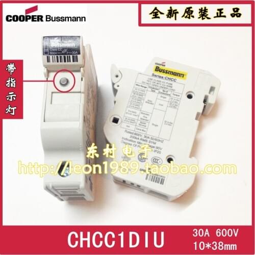[SA]BUSSMANN CHCC1DIU 600V Fuse holder with indicator 10*38mm 30A 32A--5PCS/LOT