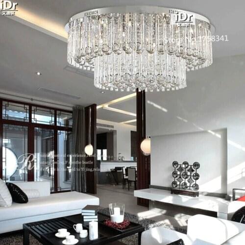 Modern living room ceiling crystal lamp lighting lamps modern minimalist fashion round free shipping 100% quality guarantee