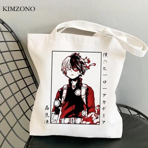 My Hero Academia shopping bag eco shopping bolsa cotton bolsas de tela shopper bag fabric tote reciclaje cloth cabas