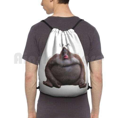 Le Monke Stinky Backpack Drawstring Bags Gym Bag Waterproof Le Monke Funny Poop Uh Oh Stinky Stinky Monkey Monke Haha