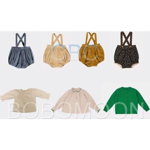 Ship In September) PER-SALE 2021 CBC Baby Girl Winter Clothes Overalls & Shirts & Cardigan Little Girls Clothing Kids Clothes