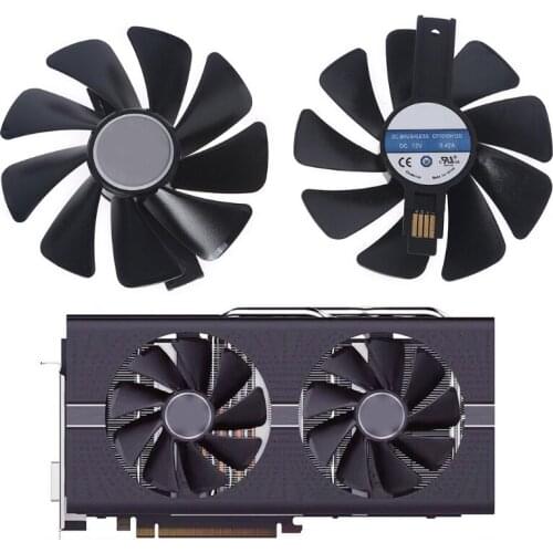 2pcs CF1015H12D VGA Fan Graphics Card Cooling Fan for Sapphire Nitro 8G RX480 4G 570 4G/8G D5 RX580 4Pin 12V 0.42A Fan